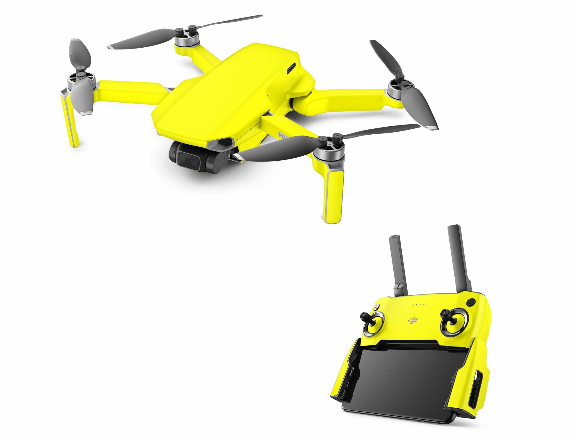 DJI Drohnen Aufkleber neon Farben Mavic Pro / Mini / Air / Phantom / Enterprise / Zoom Elektronik-Sticker & -Aufkleber Skins4u DJI Mavic Mini neon gelb 