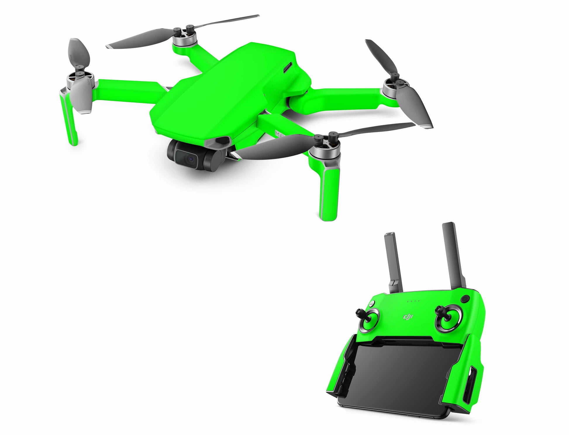 DJI Drohnen Aufkleber neon Farben Mavic Pro / Mini / Air / Phantom / Enterprise / Zoom Elektronik-Sticker & -Aufkleber Skins4u DJI Mavic Mini neon grün 
