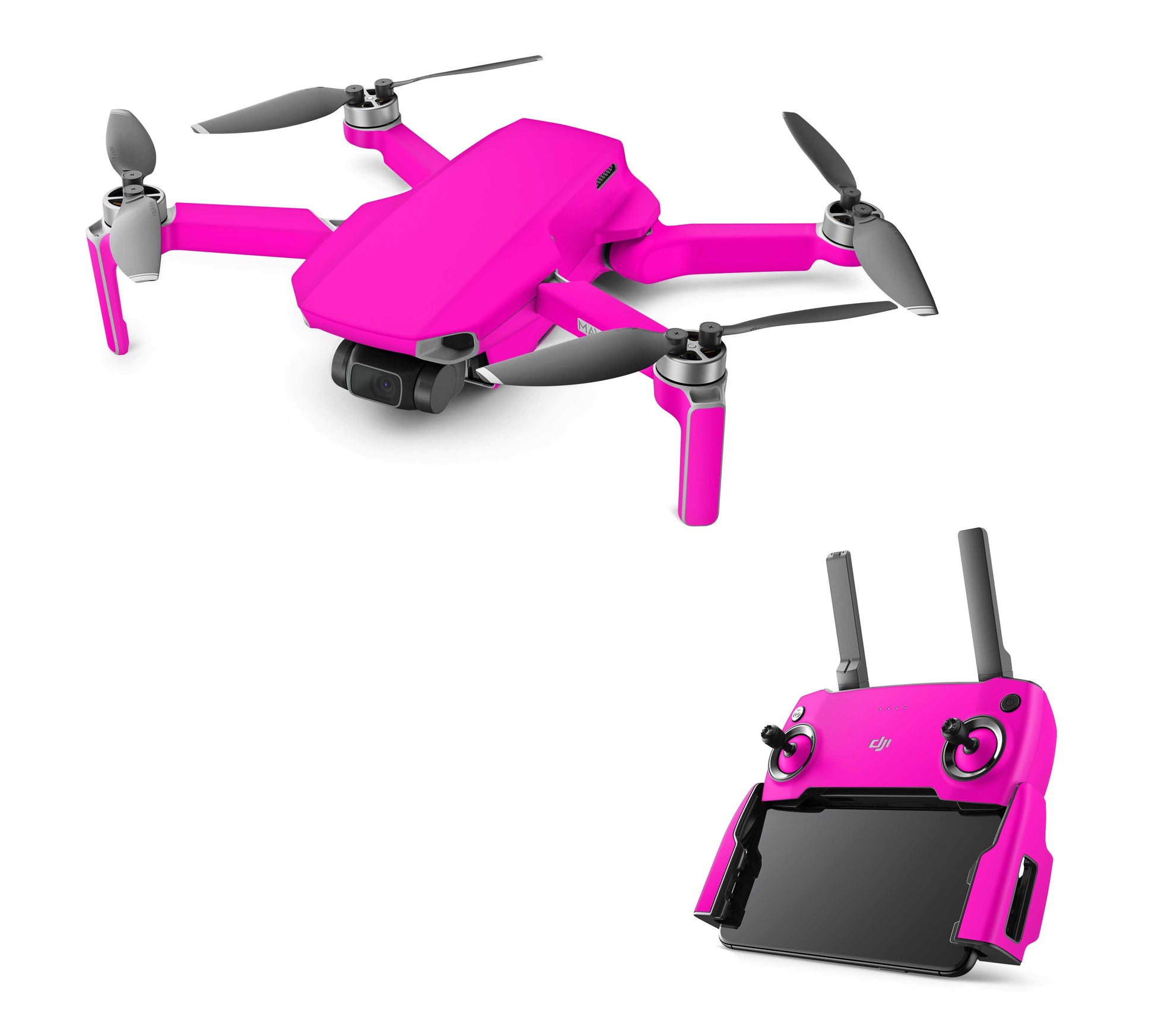 DJI Drohnen Aufkleber neon Farben Mavic Pro / Mini / Air / Phantom / Enterprise / Zoom Elektronik-Sticker & -Aufkleber Skins4u DJI Mavic Mini neon pink 
