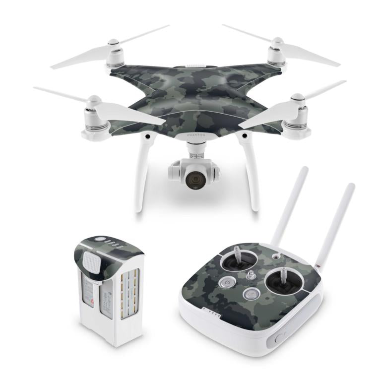 DJI Phantom Skins Aufkleber 2 3 4 Pro & Advanced Modelle Dark green Camouflage Elektronik-Sticker & -Aufkleber Drohnen-Aufkleber   