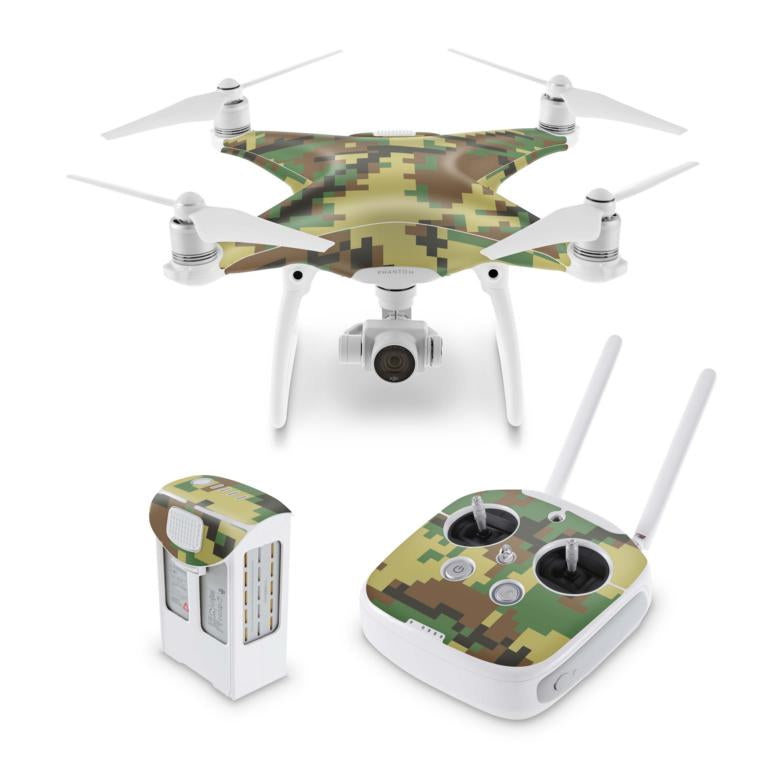 DJI Phantom Skins Aufkleber 2 3 4 Pro & Advanced Modelle digital Wood Camouflage Elektronik-Sticker & -Aufkleber Drohnen-Aufkleber   