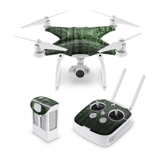 DJI Phantom Skins Aufkleber 2 3 4 Pro & Advanced Modelle Matrix Code Elektronik-Sticker & -Aufkleber Drohnen-Aufkleber   