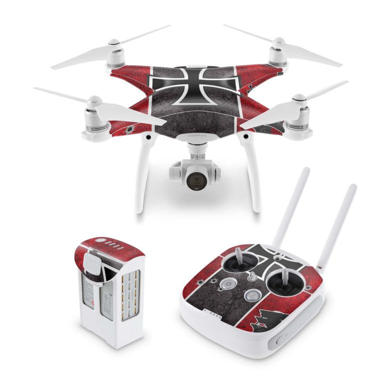 DJI Phantom Skins Aufkleber 2 3 4 Pro & Advanced Modelle Der Rote Baron Elektronik-Sticker & -Aufkleber Drohnen-Aufkleber   
