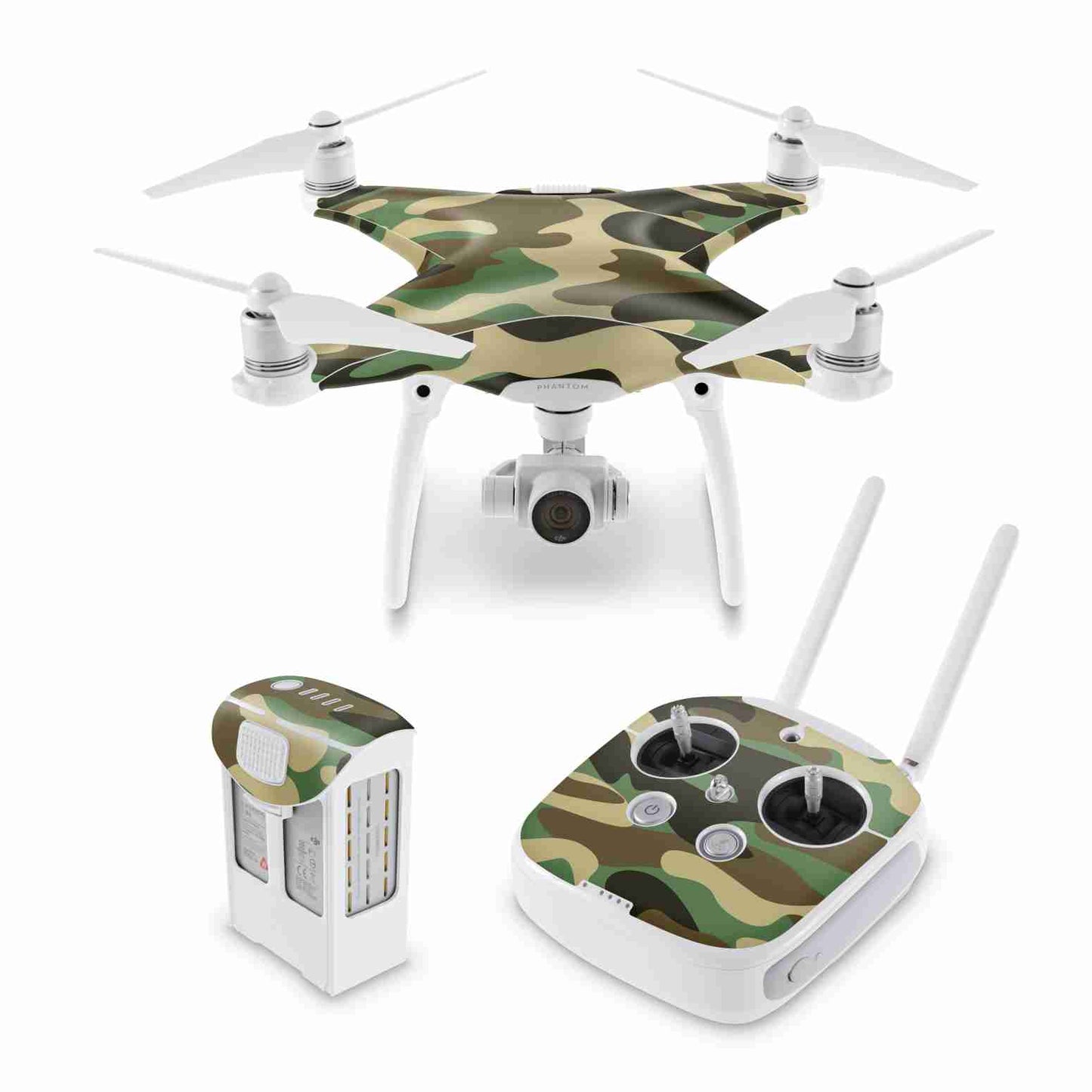 DJI Phantom Skins Aufkleber 2 3 4 Pro & Advanced Modelle Wood Camouflage Elektronik-Sticker & -Aufkleber Drohnen-Aufkleber   