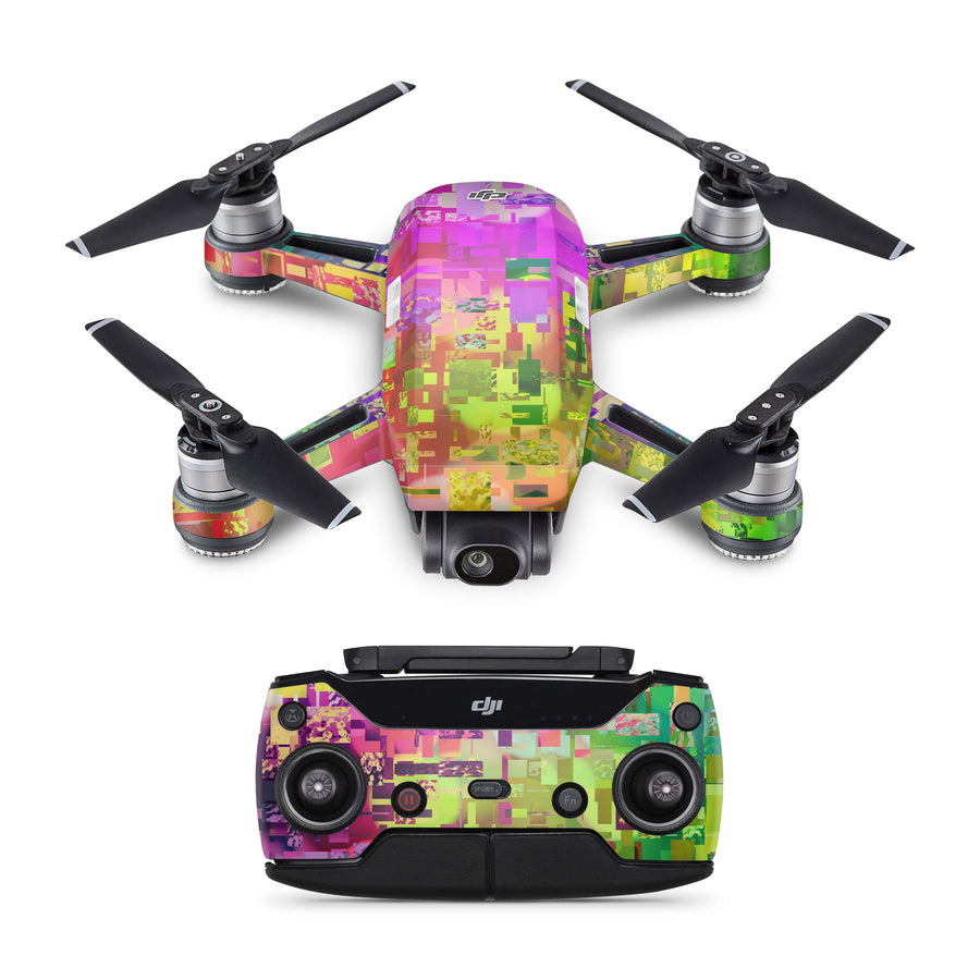 DJI Spark Drohnen Skin Folierung Design Vinyl Skins Abstract Elektronik-Sticker & -Aufkleber Skins4u   