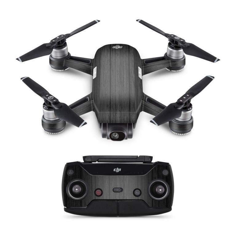 DJI Spark Drohnen Skin Folierung Design Vinyl Skins black wood Elektronik-Sticker & -Aufkleber Skins4u   