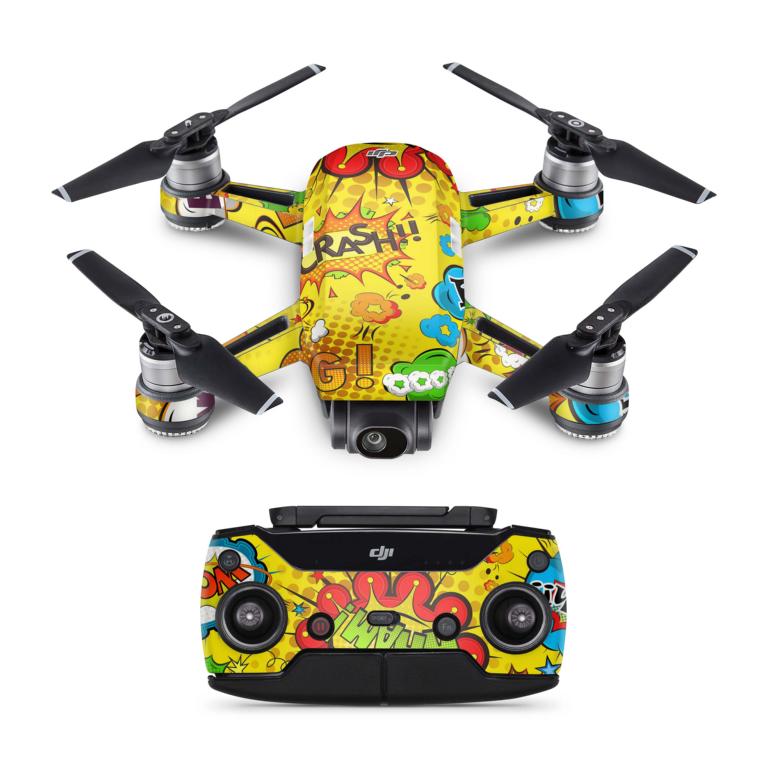 DJI Spark Skins Drohnen Aufkleber Folierung Vinyl Skin Elektronik-Sticker & -Aufkleber Skins4u Comics gelb  