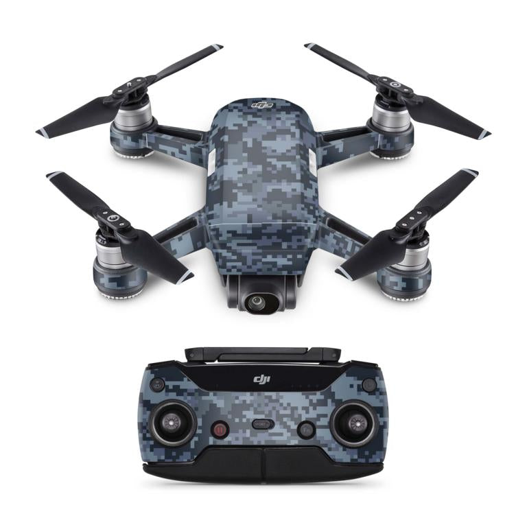 DJI Spark Skins Drohnen Aufkleber Folierung Vinyl Skin Elektronik-Sticker & -Aufkleber Skins4u Digital navy Camo  