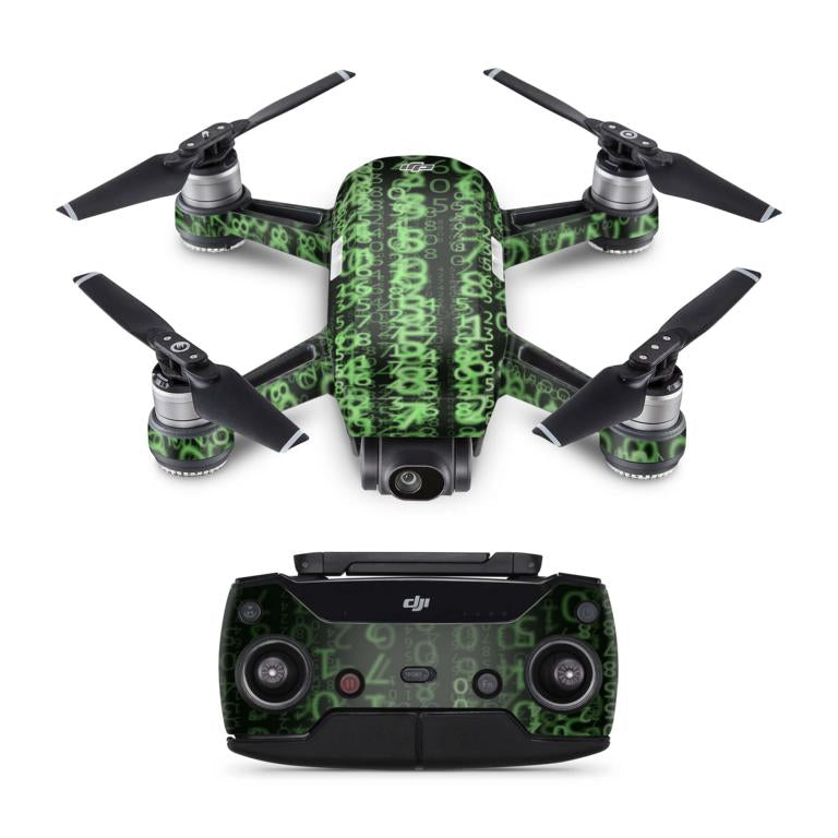 DJI Spark Skins Drohnen Aufkleber Folierung Vinyl Skin Elektronik-Sticker & -Aufkleber Skins4u Matrix Code  