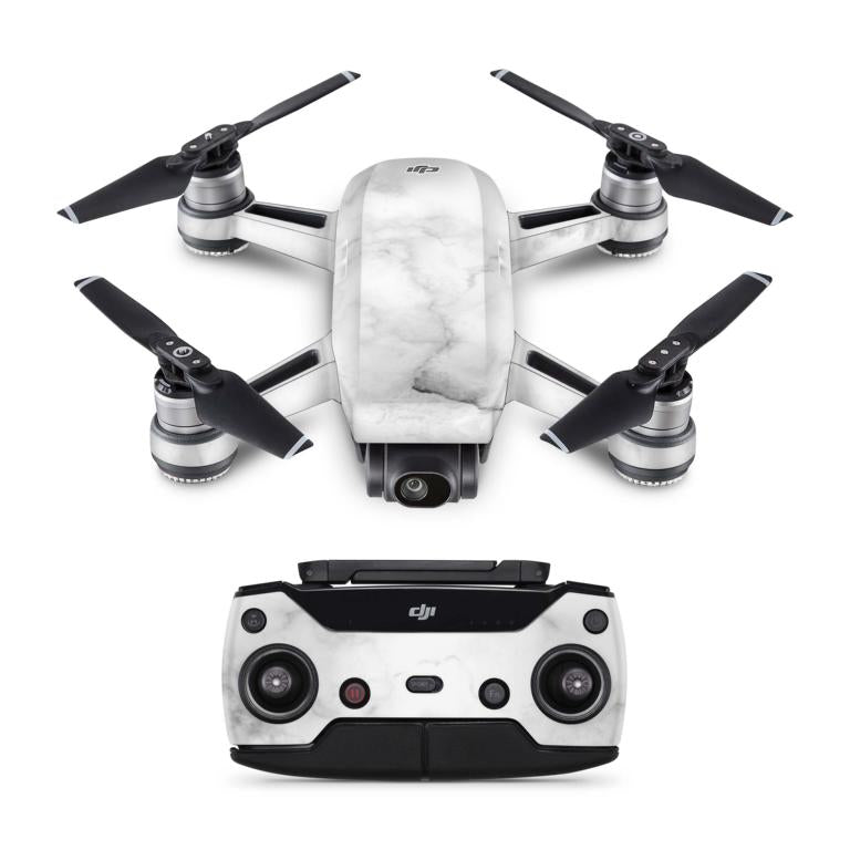 DJI Spark Drohnen Skin Folierung Design Vinyl Skins marmor weiss Elektronik-Sticker & -Aufkleber Skins4u   