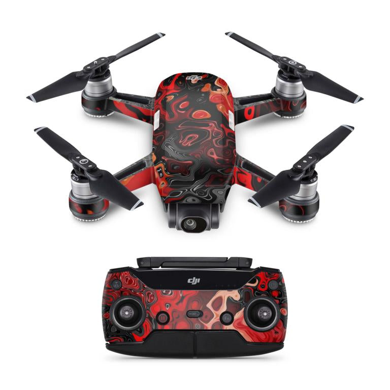 DJI Spark Skins Drohnen Aufkleber Folierung Vinyl Skin Elektronik-Sticker & -Aufkleber Skins4u Red Plasma  