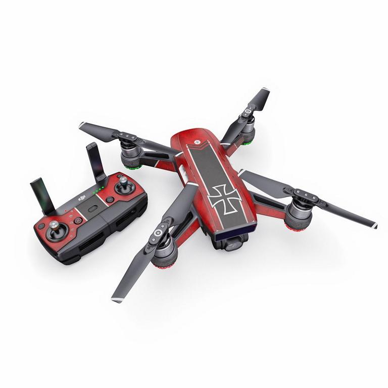 DJI Spark Drohnen Skin Folierung Design Vinyl Skins roter baron Elektronik-Sticker & -Aufkleber Skins4u   