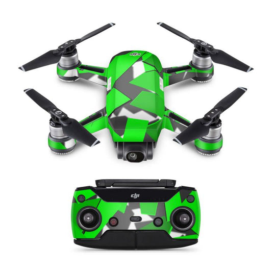 DJI Spark Drohnen Skin Folierung Design Vinyl Skins signal green Elektronik-Sticker & -Aufkleber Skins4u   