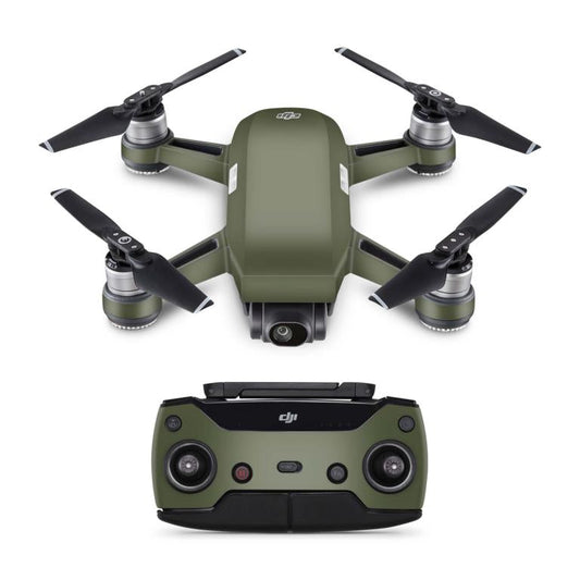 DJI Spark Drohnen Skin Folierung Design Vinyl Skins solid state olive Elektronik-Sticker & -Aufkleber Skins4u   