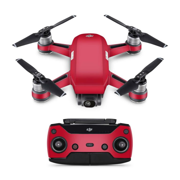 DJI Spark Skins Drohnen Aufkleber Folierung Vinyl Skin Elektronik-Sticker & -Aufkleber Skins4u Solid State rot  