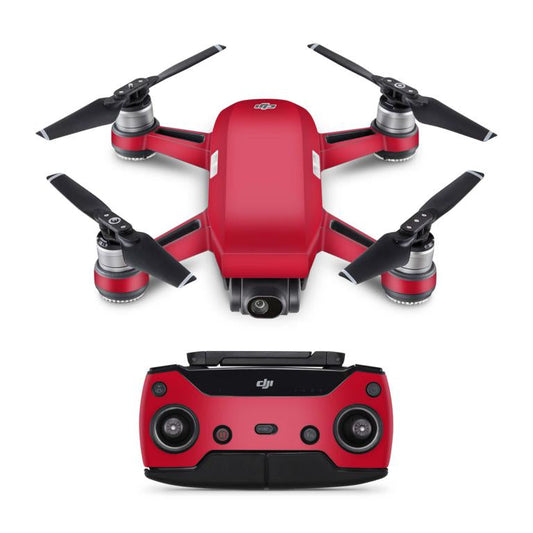 DJI Spark Drohnen Skin Folierung Design Vinyl Skins solid state red Elektronik-Sticker & -Aufkleber Skins4u   