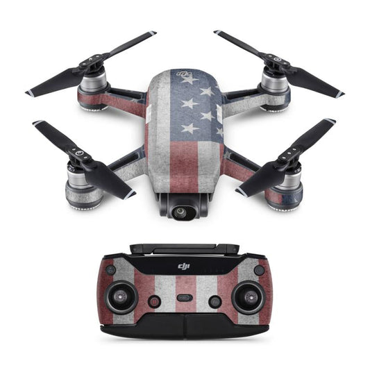 DJI Spark Drohnen Skin Folierung Design Vinyl Skins usa flagge Elektronik-Sticker & -Aufkleber Skins4u   