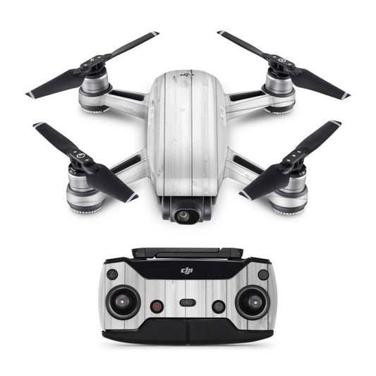 DJI Spark Drohnen Skin Folierung Design Vinyl Skins white wood Elektronik-Sticker & -Aufkleber Skins4u   