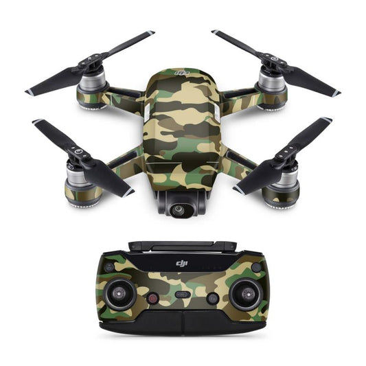 DJI Spark Drohnen Skin Folierung Design Vinyl Skins wood camo Elektronik-Sticker & -Aufkleber Skins4u   
