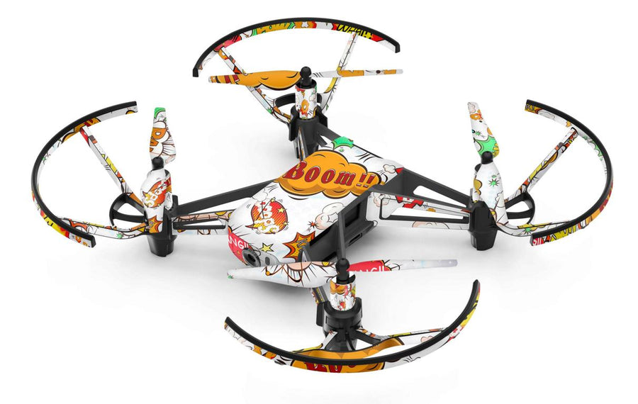 DJI RYZE Tello Drohnen Aufkleber Vinyl Skin Set Comics weiss Elektronik-Sticker & -Aufkleber Skins4u   
