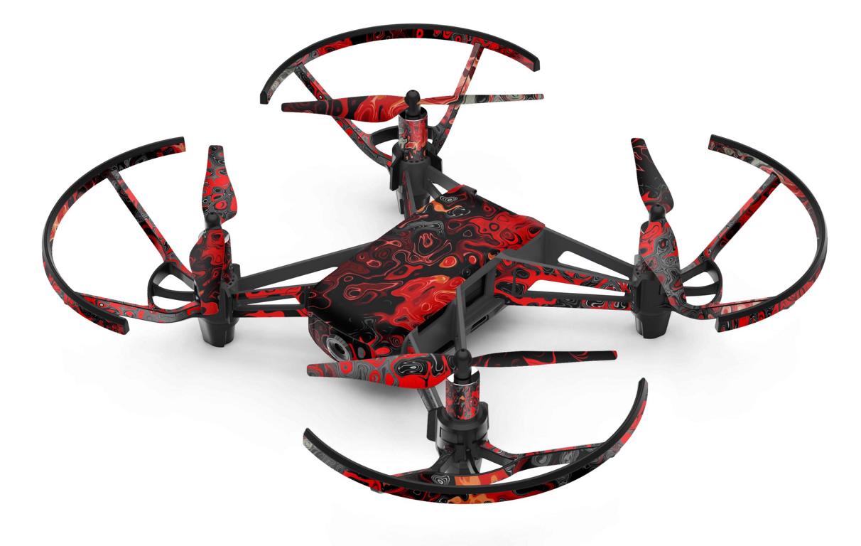 DJI RYZE Tello Drohnen Aufkleber Vinyl Skin Set Red Plasma Elektronik-Sticker & -Aufkleber Skins4u   