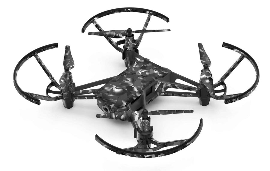 DJI RYZE Tello Drohnen Aufkleber Vinyl Skin Set Shattered black grey Elektronik-Sticker & -Aufkleber Skins4u   