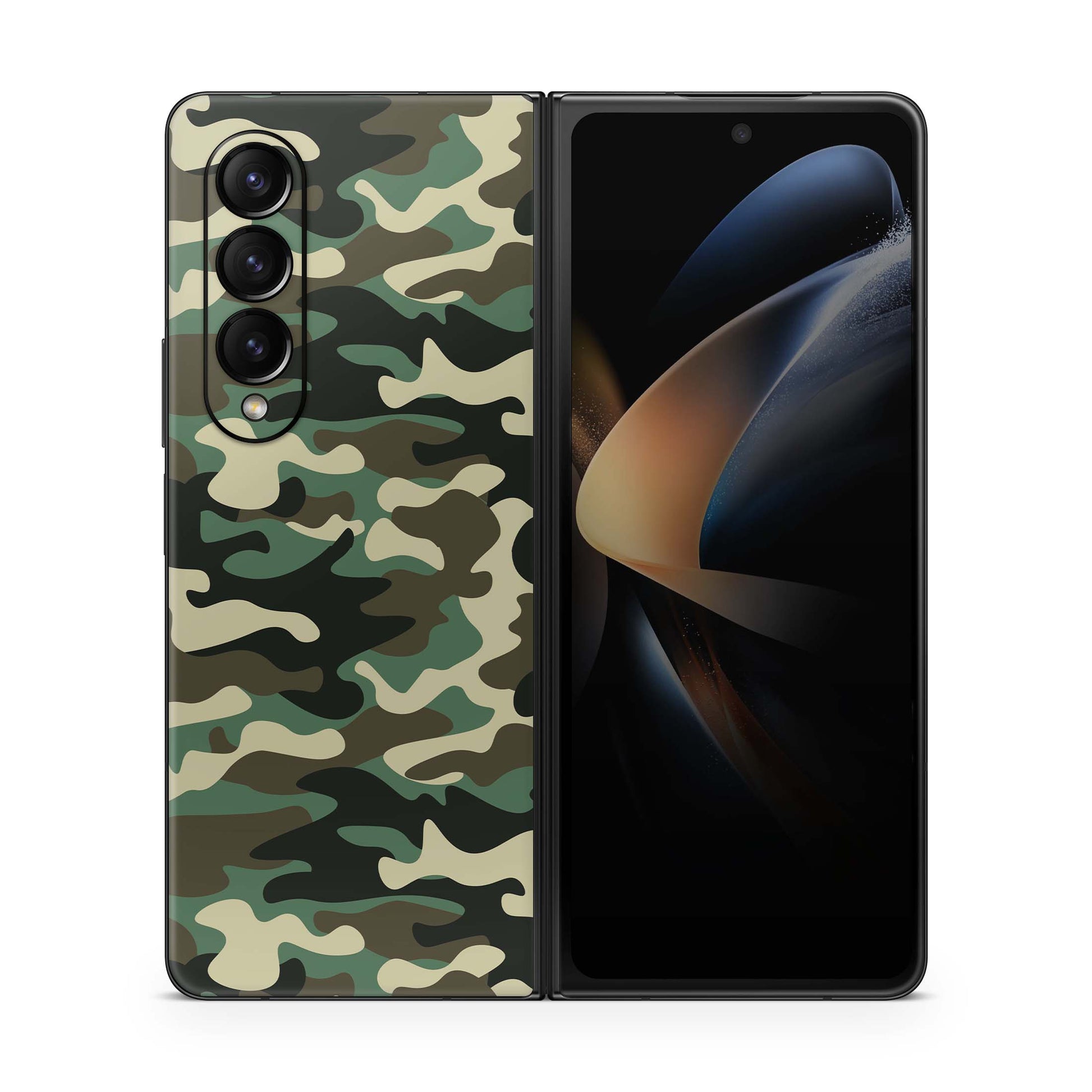 Samsung Galaxy Z Fold Skins für Z Fold3 / Z Fold4 Handy Aufkleber Wood Camo Aufkleber Skins4u   