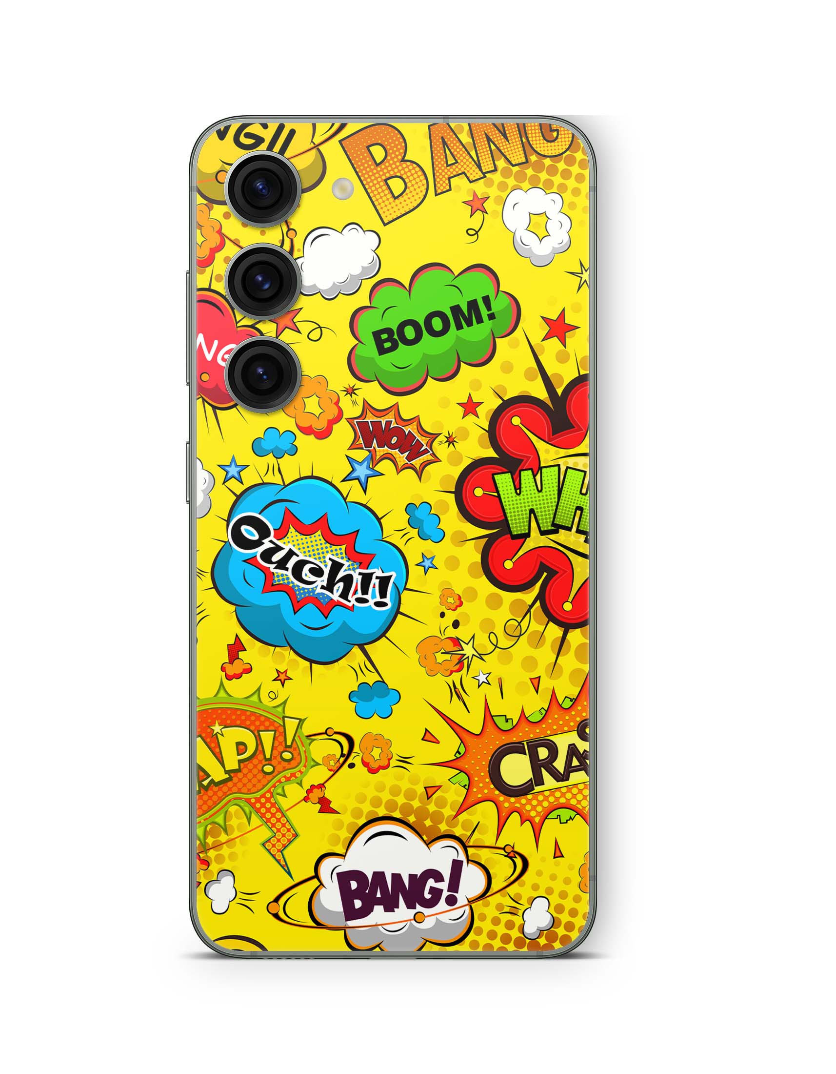 Samsung Galaxy S23 5G Skin Design Vinyl Premium Schutz Folie Comics gelb Aufkleber Skins4u   