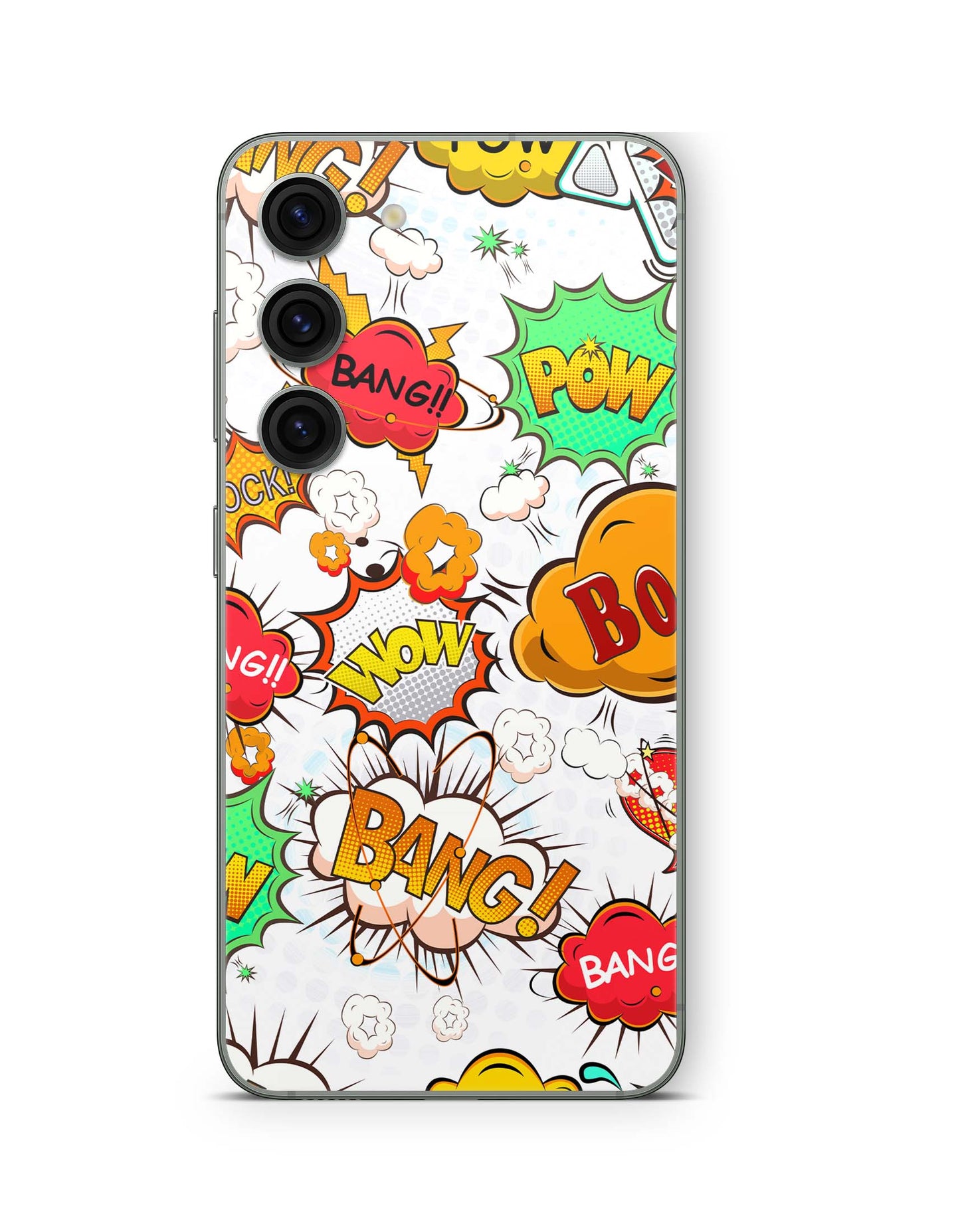 Samsung Galaxy S23 Plus Skin Design Vinyl Premium Schutz Folie Comics weiss Aufkleber Skins4u   