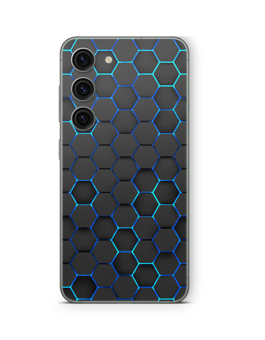 Samsung Galaxy S23 5G Skin Design Vinyl Premium Schutz Folie Exo blau Aufkleber Skins4u   