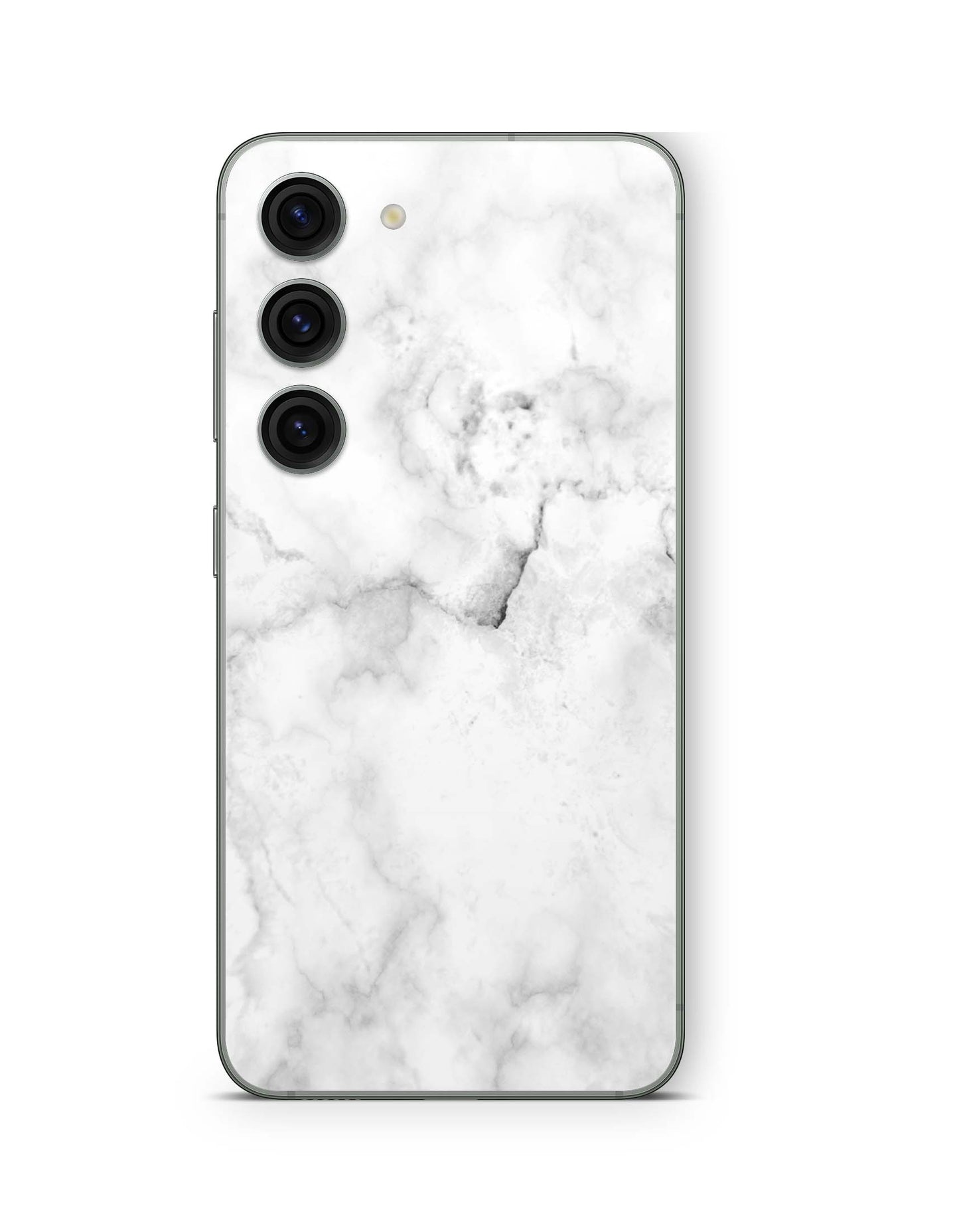 Samsung Galaxy S23 5G Skin Design Vinyl Premium Schutz Folie Marmor weiss Aufkleber Skins4u   