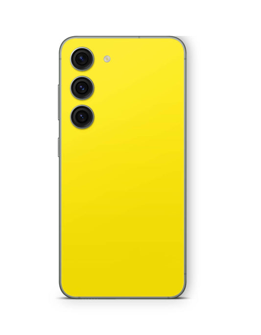 Samsung Galaxy S23 5G Skin Design Vinyl Premium Schutz Folie Solid State gelb Aufkleber Skins4u   