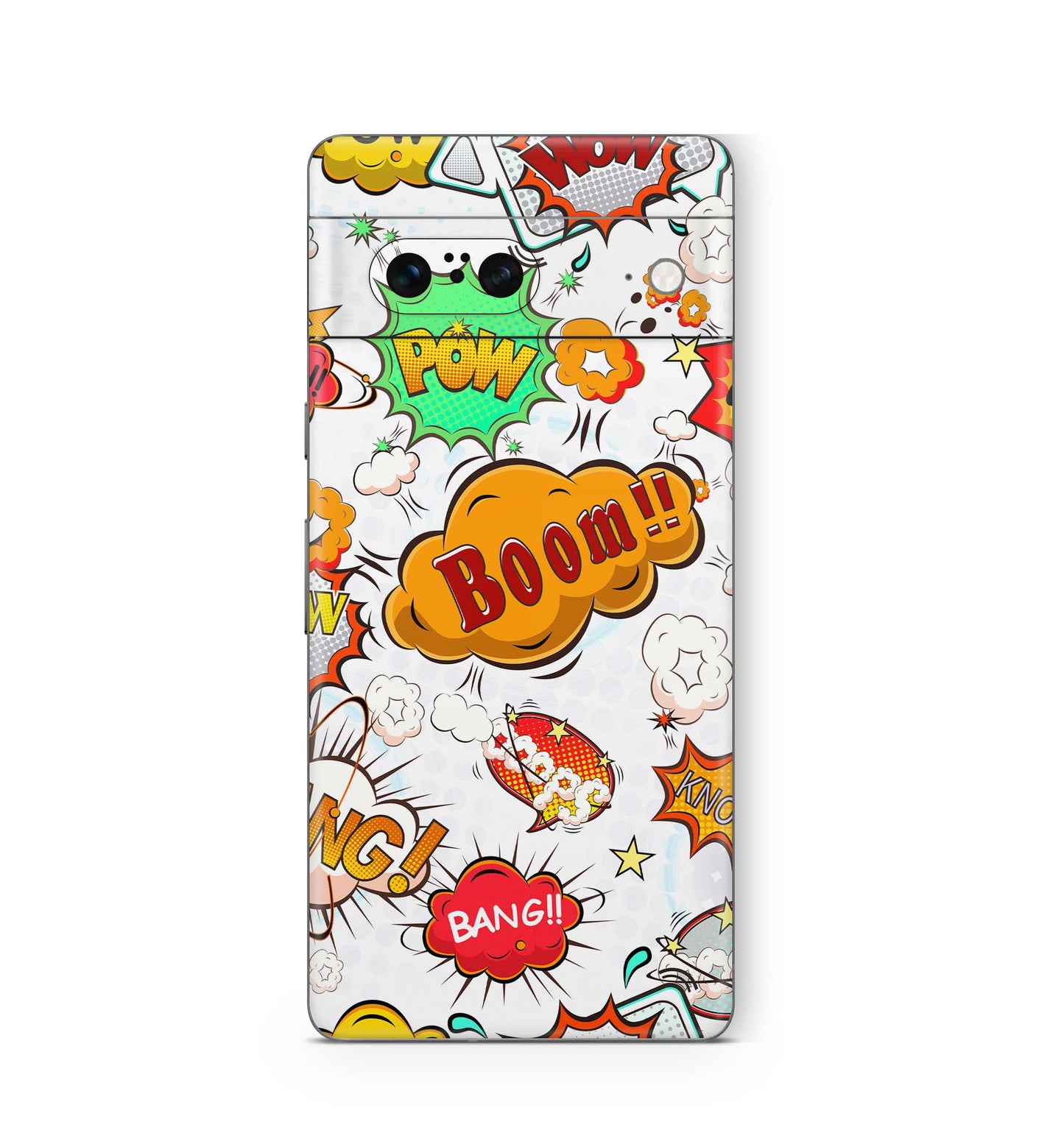 Google Pixel 6 Skin Design Vinyl Premium Aufkleber Schutzfolie Comics weiss Aufkleber Skins4u   