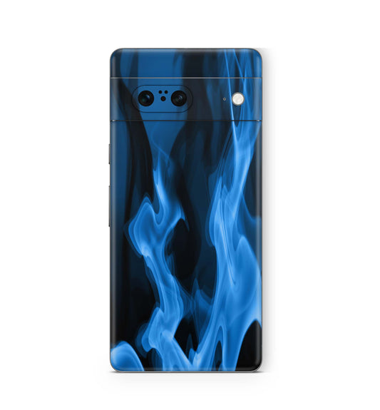 Google Pixel 7a Skin Design Vinyl Premium Aufkleber Schutzfolie Flammen blau Aufkleber Skins4u   