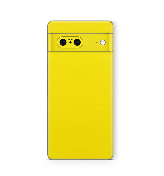 Google Pixel 7a Skin Design Vinyl Premium Aufkleber Schutzfolie solid state gelb Aufkleber Skins4u   