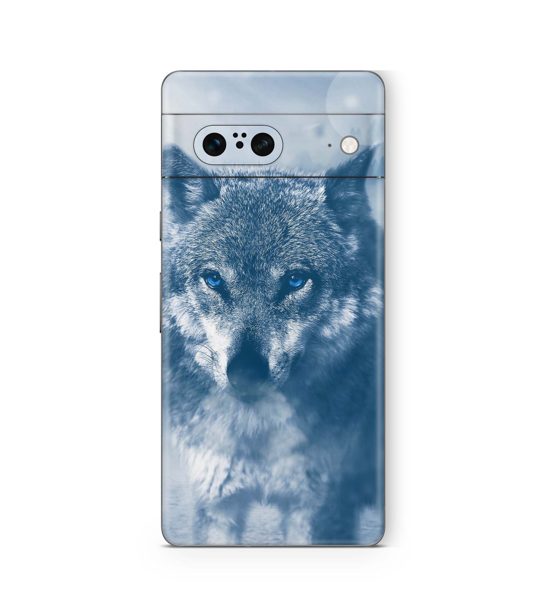 Google Pixel 6 Skin Design Vinyl Premium Aufkleber Schutzfolie Wolf blue eyes Aufkleber Skins4u   