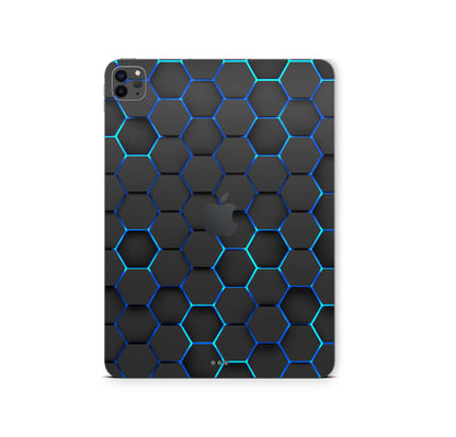 iPad Pro Skin 12,9 1.Generation A1584 Design Cover Folie Vinyl Skins & Wraps Aufkleber Skins4u Exo-blau  