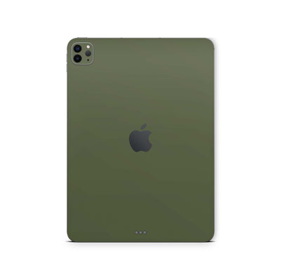 iPad Pro Skin 11" M4 2024 Design Cover Schutzfolie Folie Vinyl FullWrap Skins Aufkleber Skins4u Solid-state-olive  