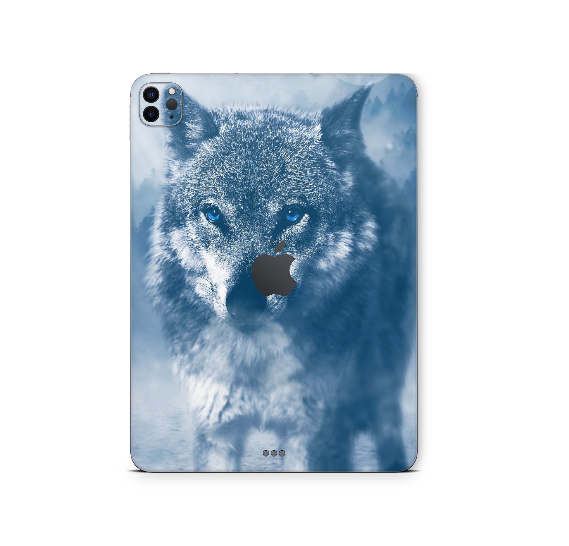 iPad Pro Skin 11" M4 2024 Design Cover Schutzfolie Folie Vinyl FullWrap Skins Aufkleber Skins4u Wolf-blue-eyes  