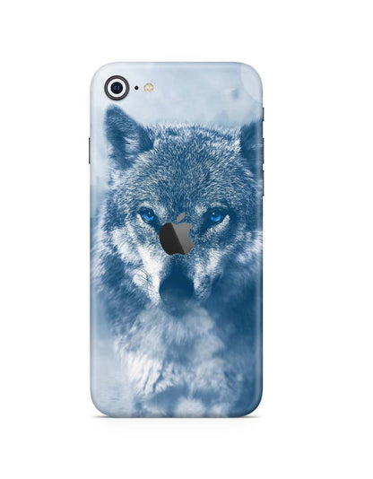 iPhone 8 Skins  smartphone-aufkleber Wolf blue Eyes  