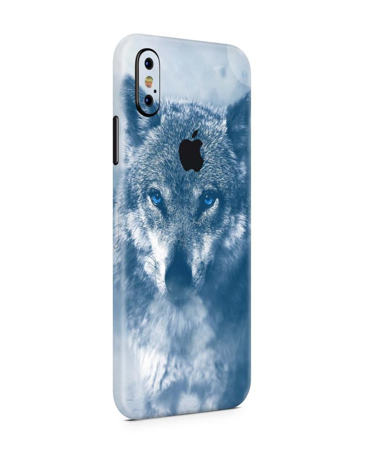 iPhone X Skins  smartphone-aufkleber Wolf blue Eyes  
