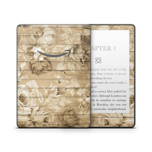 Amazon Kindle Paperwhite Skin Design Schutzfolie Roses on wood Amazon Kindle Skin Skins4u   