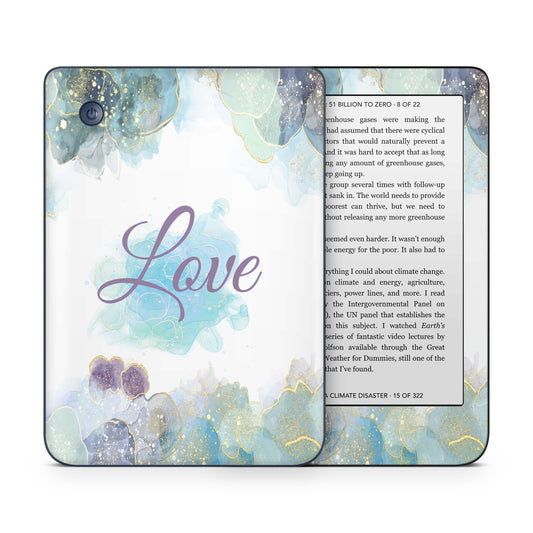 Kobo Nia / Tolino Page 2 Skin Schutzfolie Kratzerschutz Design Vinyl Aufkleber Glitter Love Aufkleber skins4u   