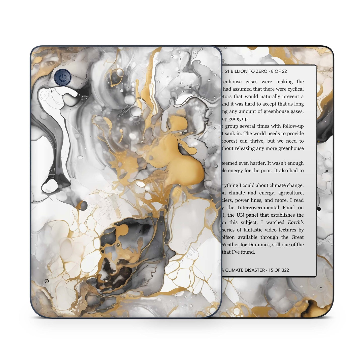 Kobo Nia / Tolino Page 2 Skin Schutzfolie Kratzerschutz Design Vinyl Aufkleber Marmor gold light Aufkleber skins4u   