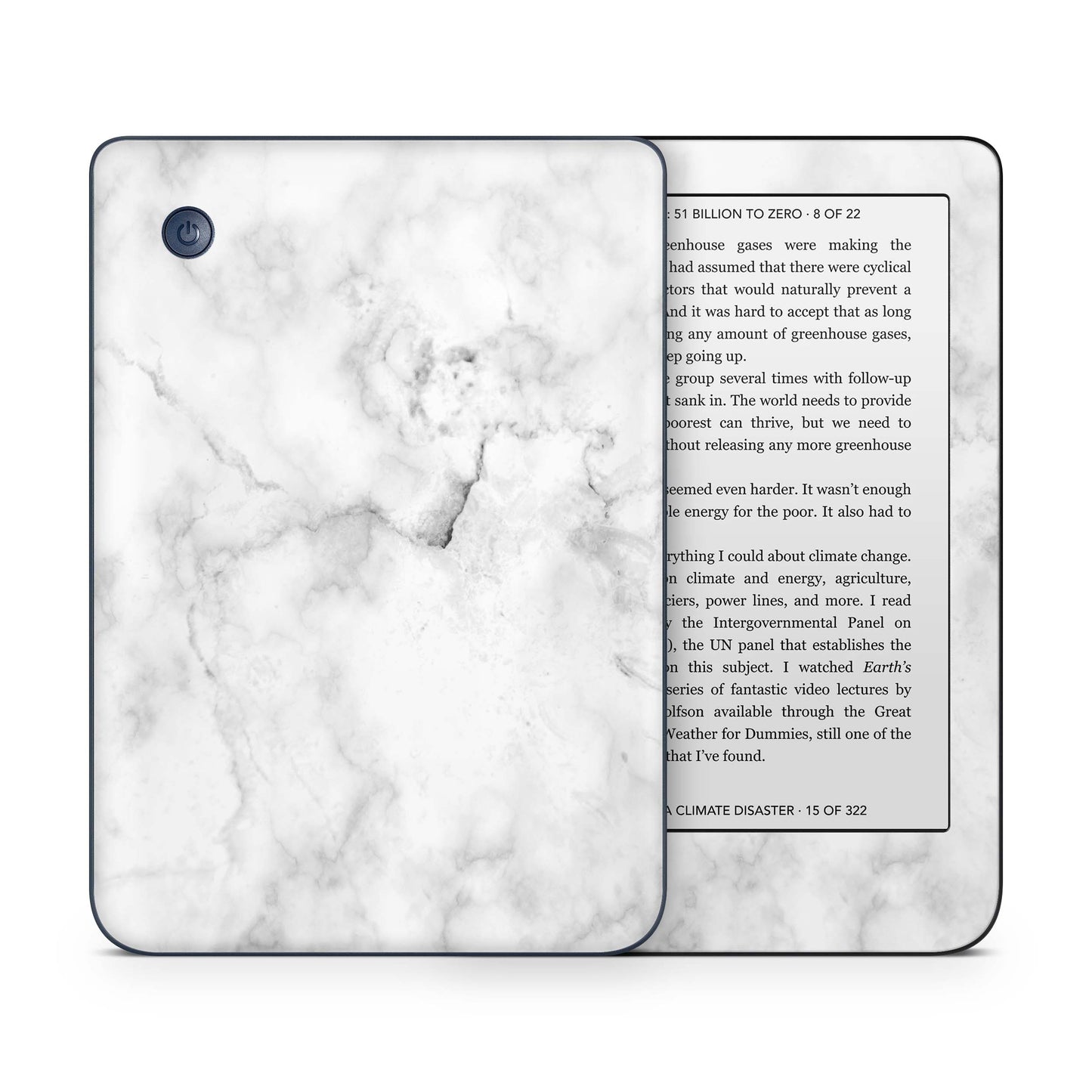 Kobo Clara 2e Skin Schutzfolie Kratzerschutz Design Vinyl Aufkleber Marmor weiss Aufkleber skins4u   