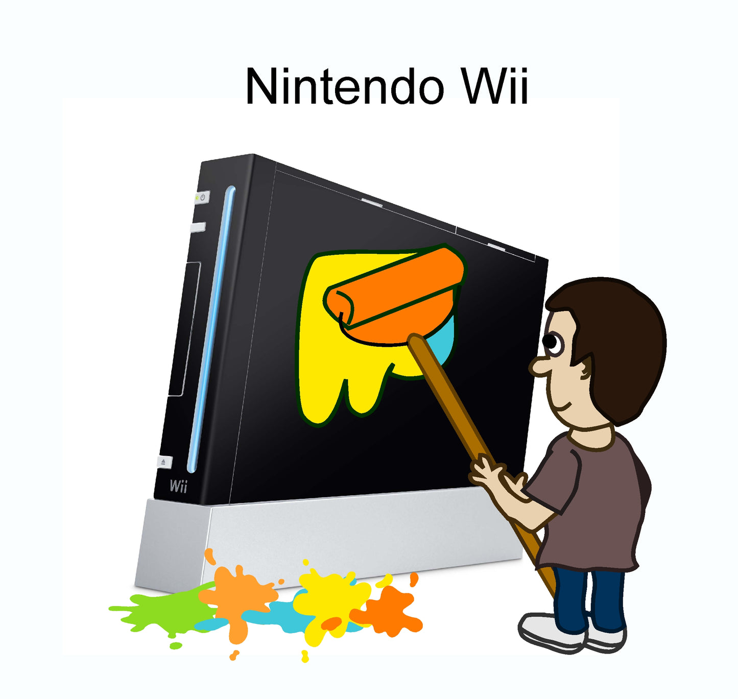 Nintendo Wii Skin selber gestalten individuelle Konsolen Aufkleber Aufkleber Skins4u   