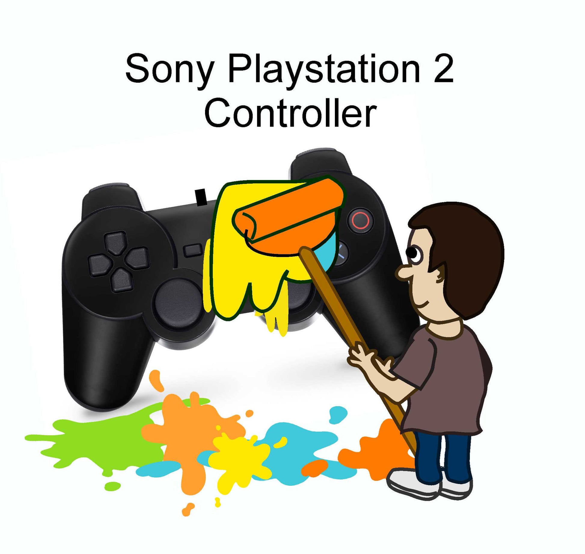 Playstation 2 PS2 Controller Skin Aufkleber selber gestalten cpb_product skins4u   