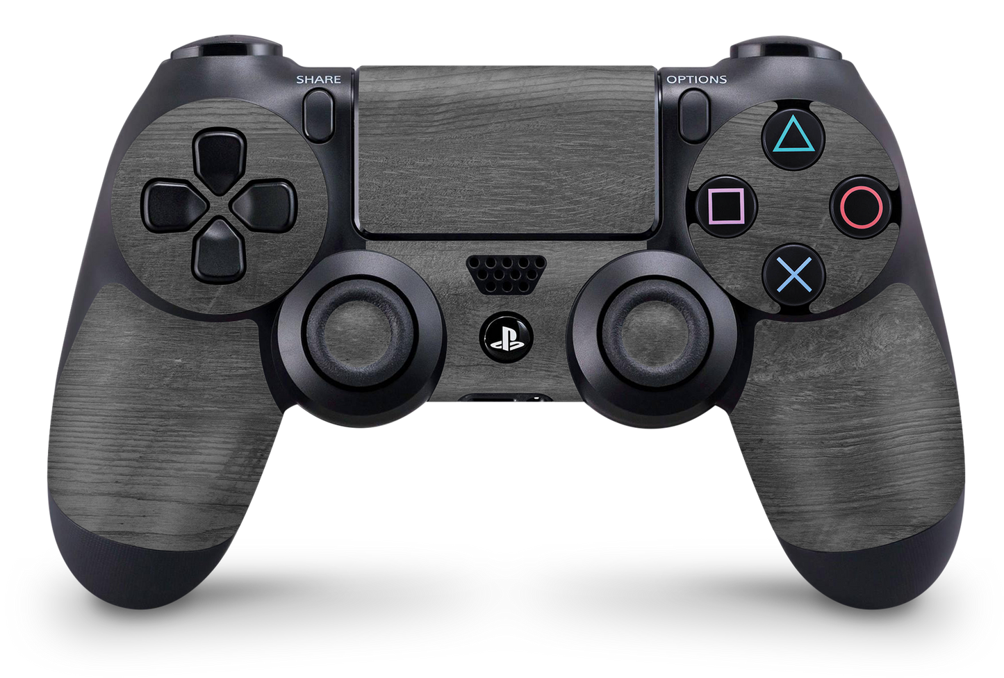 PS4 Playstation 4 Controller Skins - Vinyl Skin Aufkleber für Gaming Controller Black Woodgrain Aufkleber Skins4u   