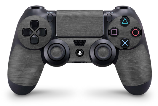 PS4 Playstation 4 Controller Skins - Vinyl Skin Aufkleber für Gaming Controller Black Woodgrain Aufkleber Skins4u   