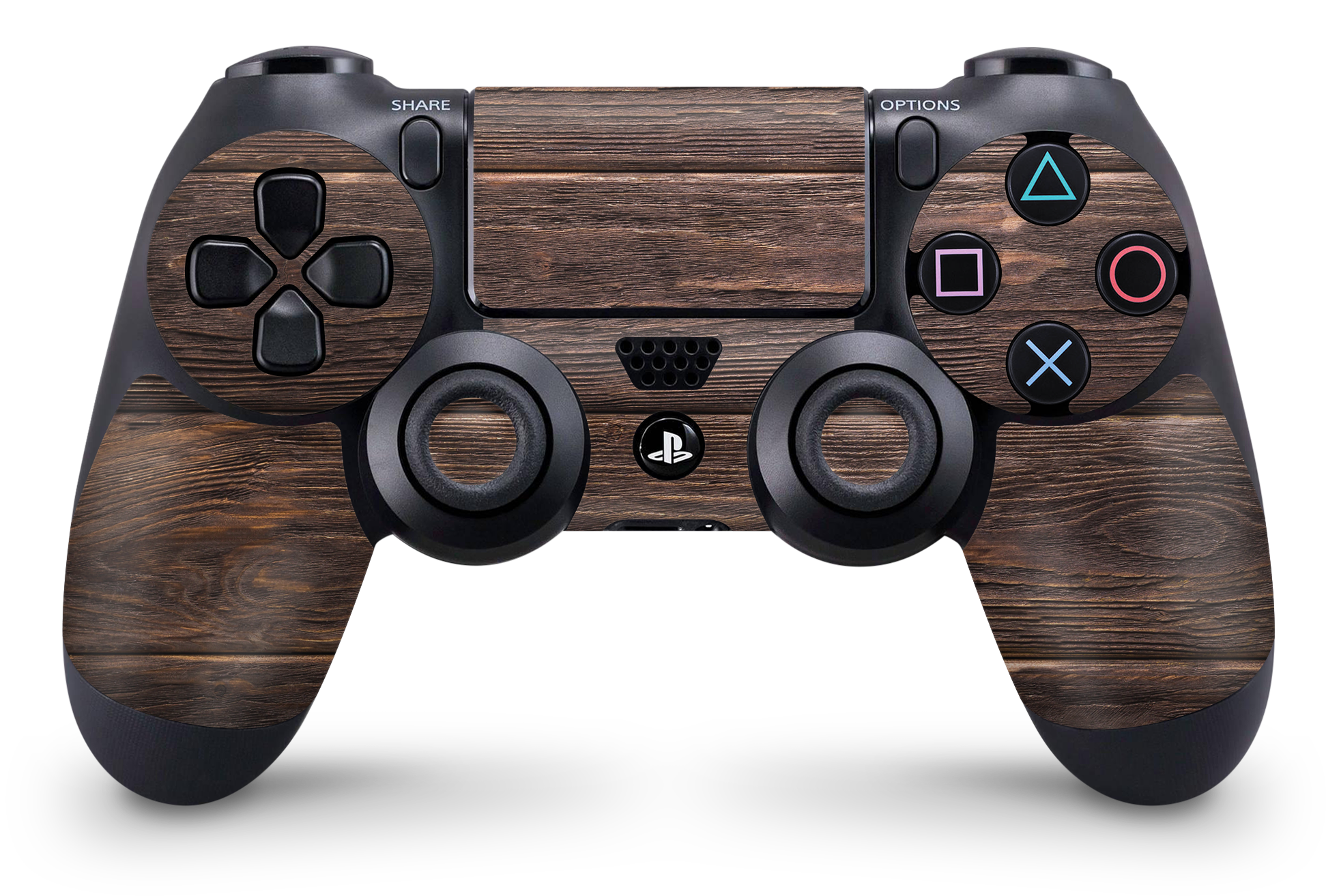 PS4 Playstation 4 Controller Skins - Vinyl Skin Aufkleber für Gaming Controller Brown Wood Aufkleber Skins4u   